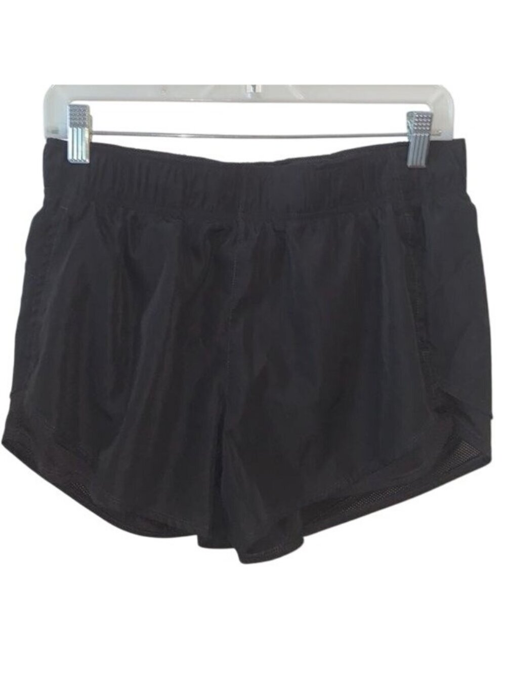 Athletic Works Womens Black Running Shorts M (8-10) Polyester/Recycle Blend